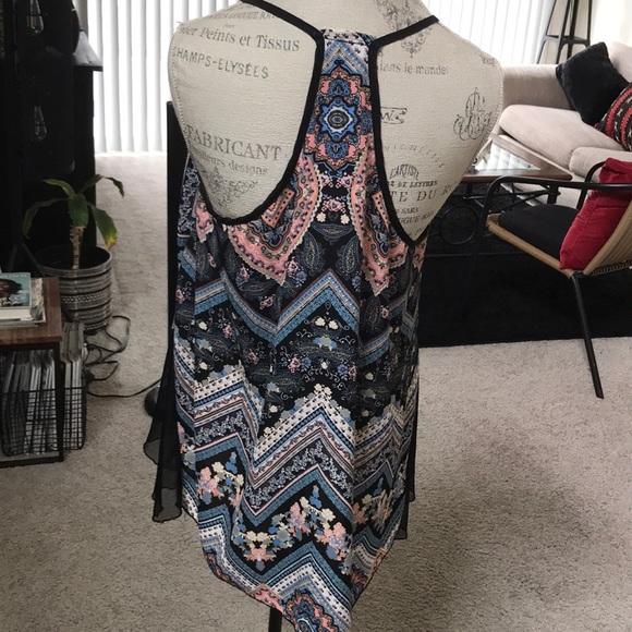 Paisley Multi-Print Tank Top - Picture 4 of 7
